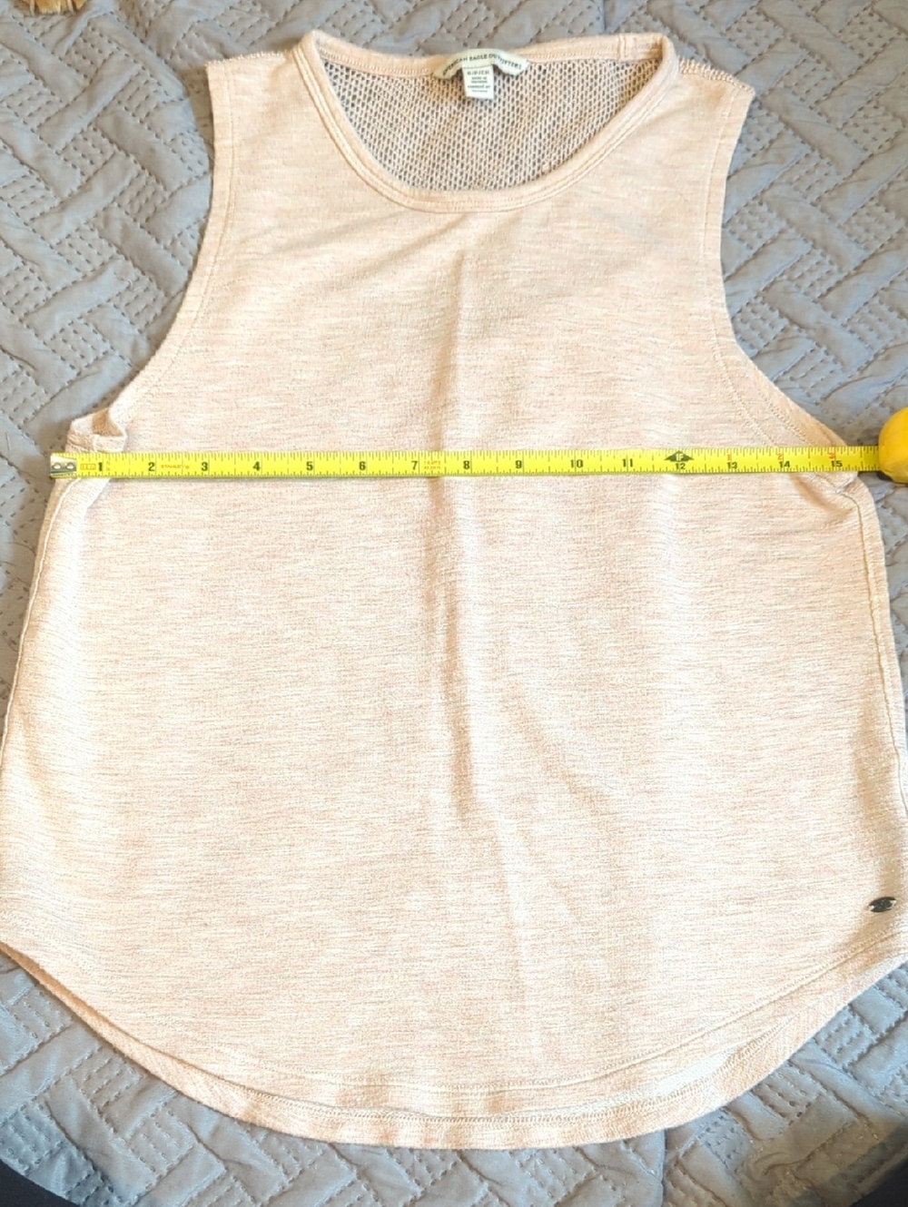 American Eagle Outfitters Light Blush Open-Knit Tank